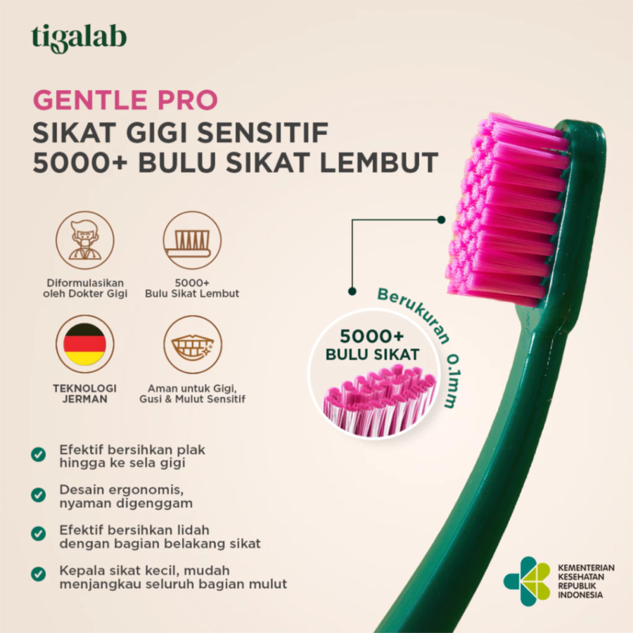 Tigalab Gentle Pro Berry Mint Soft Toothbrush 1pcs