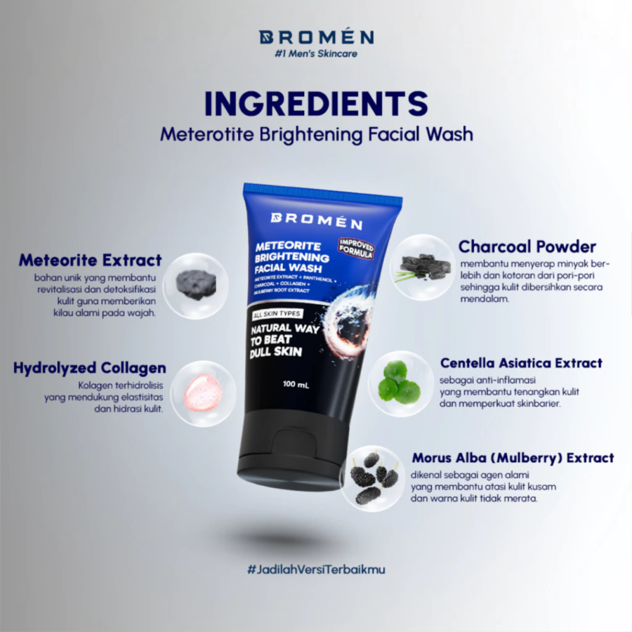 Bromen Meteorite Brightening Facial Wash 100ml