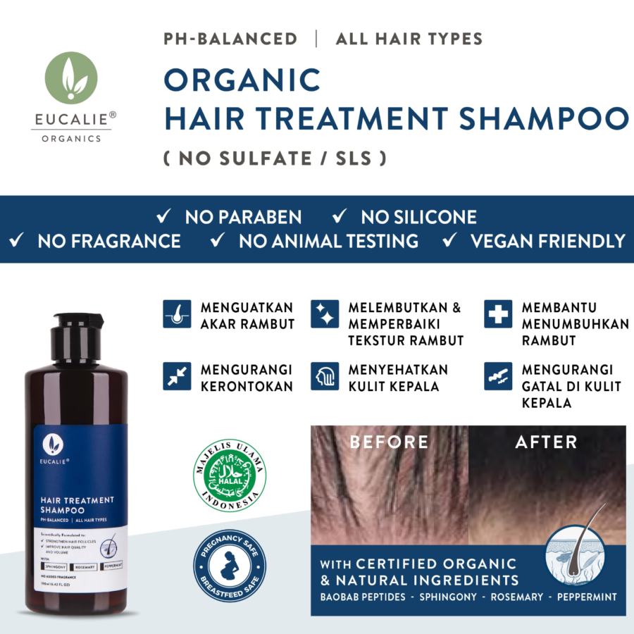 Eucalie Organic Hair Treatment Anti Hair Fall Shampoo 190ml