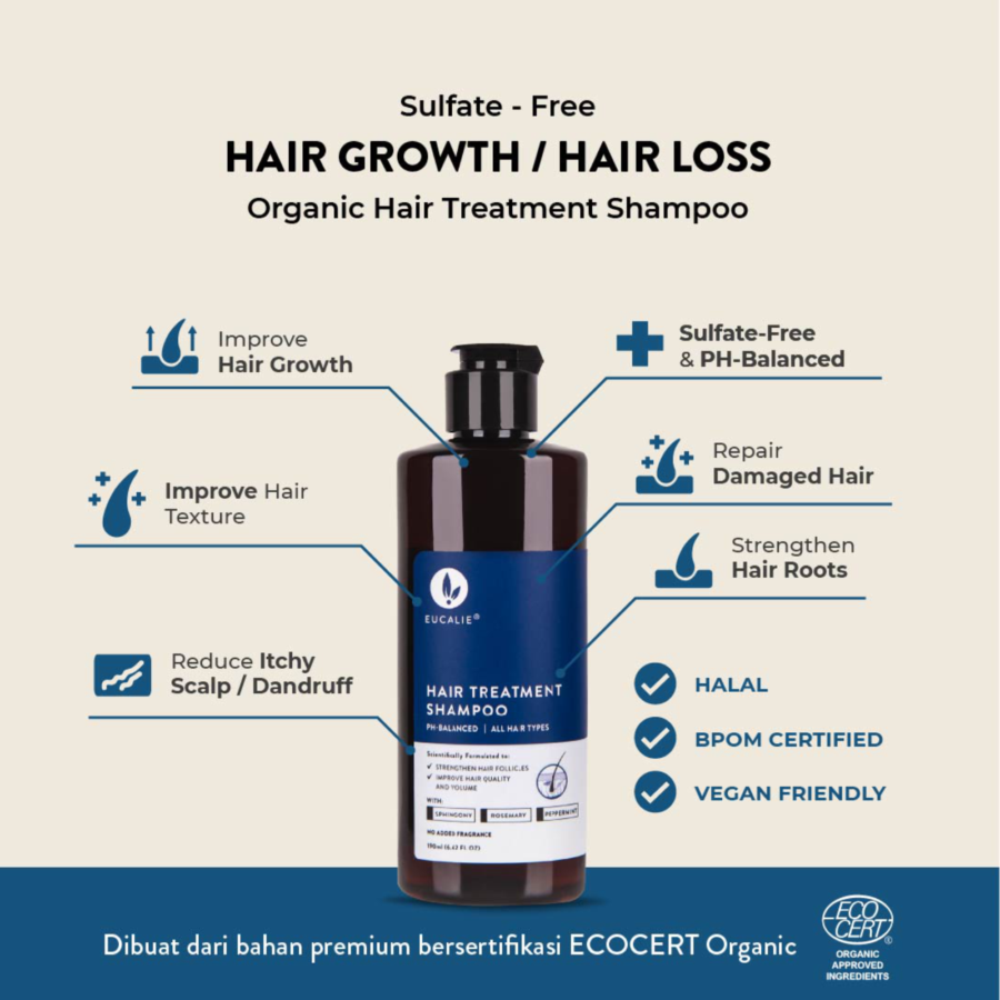 Eucalie Organic Hair Treatment Anti Hair Fall Shampoo 190ml