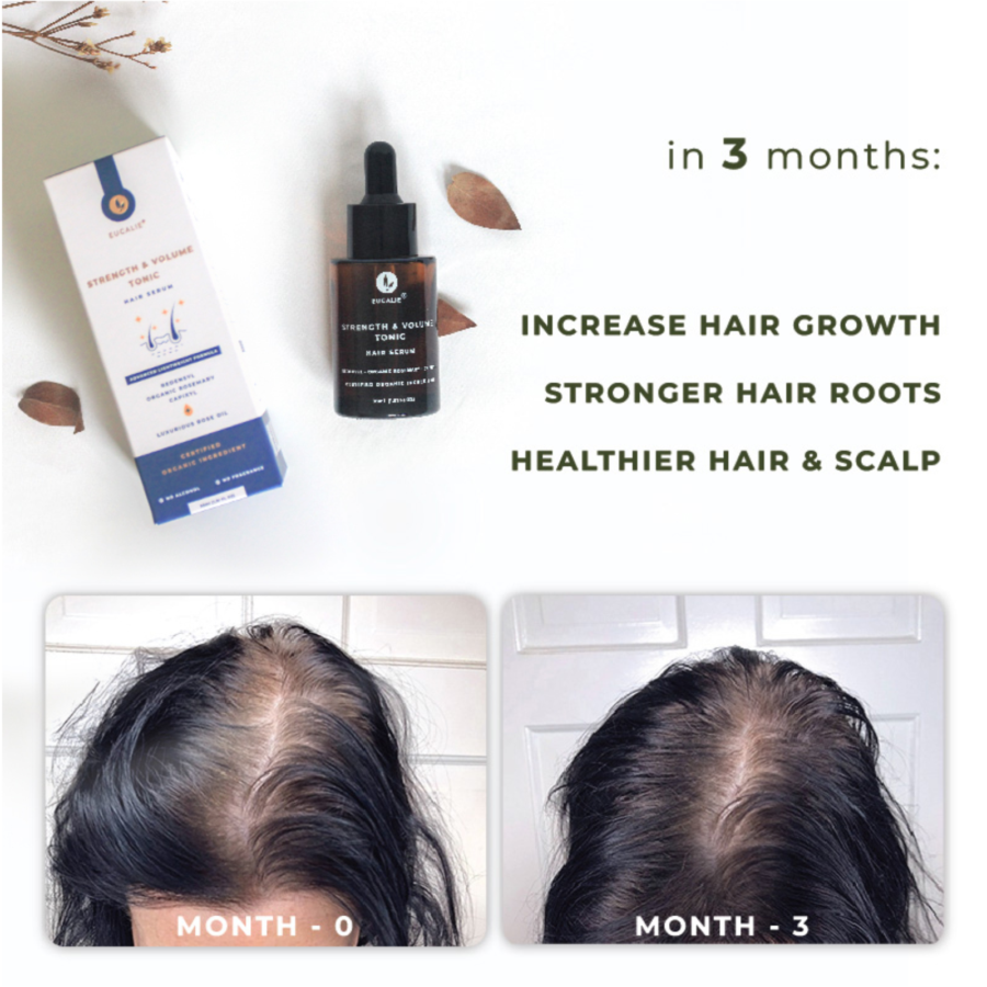 Eucalie Strength & Volume Tonic Anti Hair Fall Organic Serum 30ml