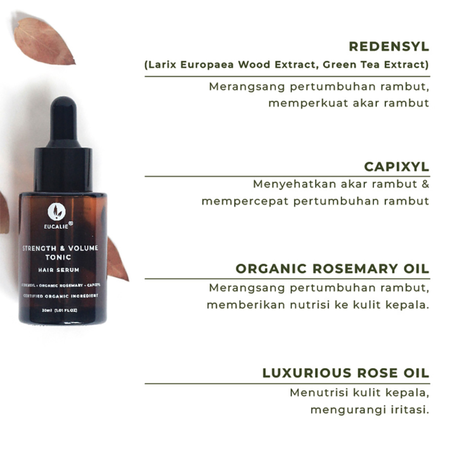 Eucalie Strength & Volume Tonic Anti Hair Fall Organic Serum 30ml