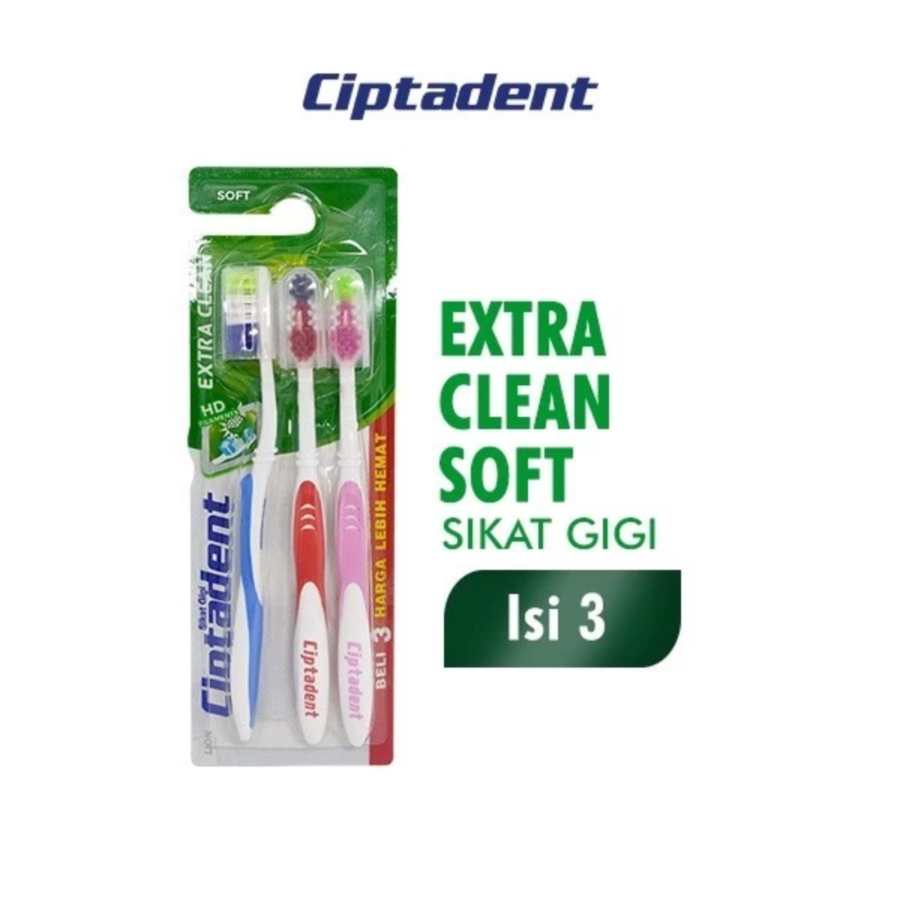 Ciptadent Extra Clean Soft Sikat Gigi 3pcs
