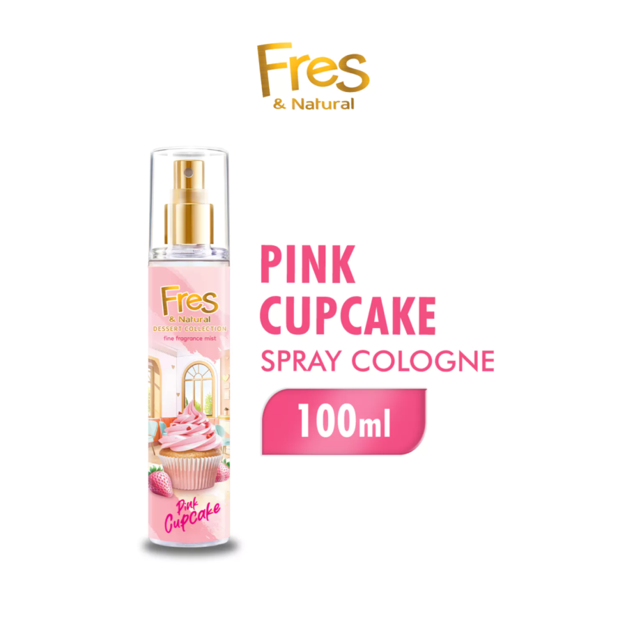 Fres & Natural Dessert Collection Pink Cupcake Spray Cologne 100ml