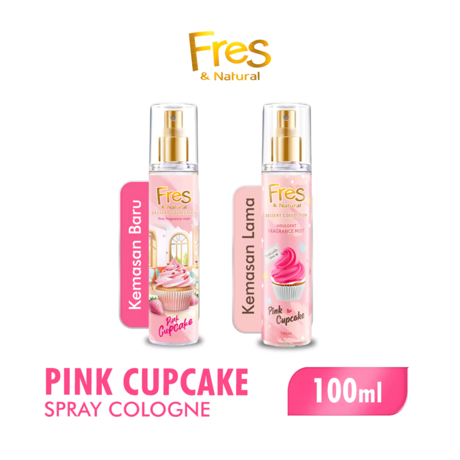 Fres & Natural Dessert Collection Pink Cupcake Spray Cologne 100ml