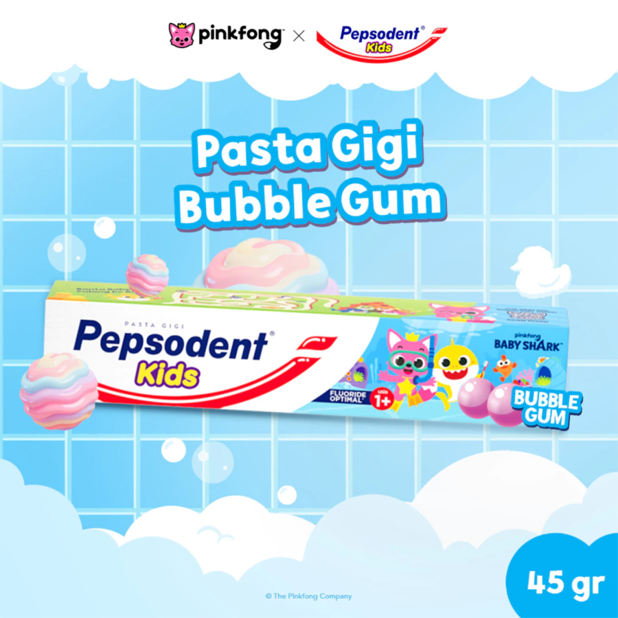 Pepsodent Kids Bubblegum Pasta Gigi Anak 45gram