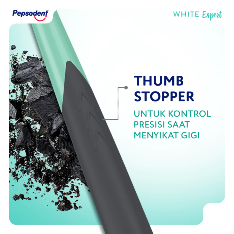 Pepsodent White Expert Baking Soda & Silver Charcoal Soft Toothbrush 1pcs