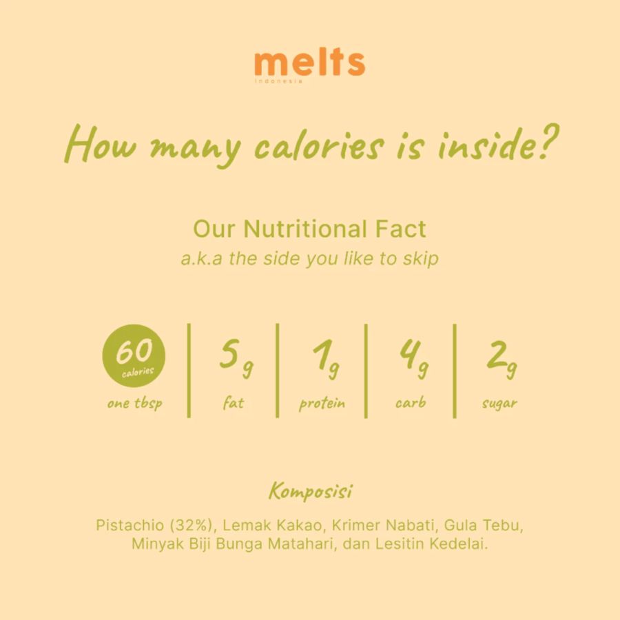 Melts Pistachio Spread 200gram