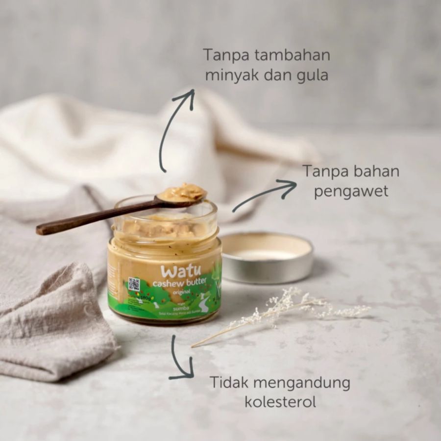 Watu Cashew Butter Original Selai Kacang Mete Asli Sumba 180gram