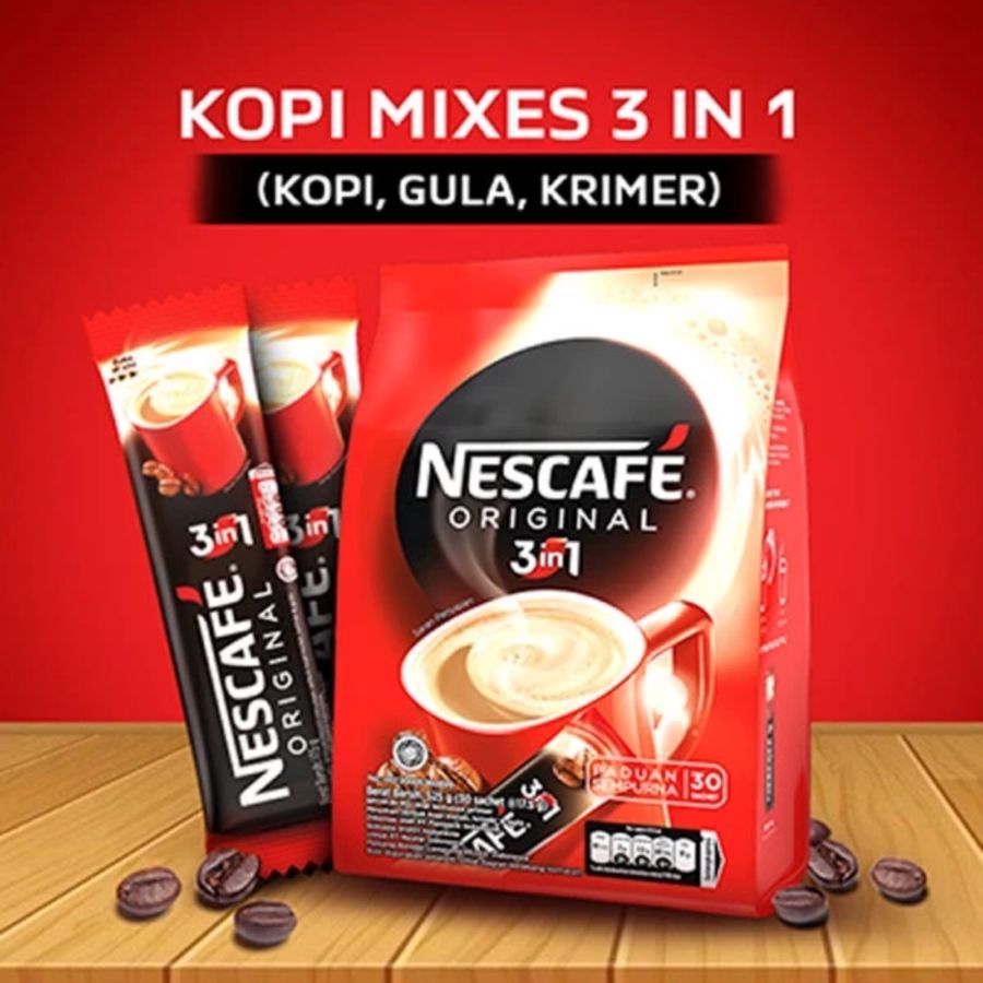Nescafe Original 3in1 Kopi Bubuk Bag 30 sachets 525gram
