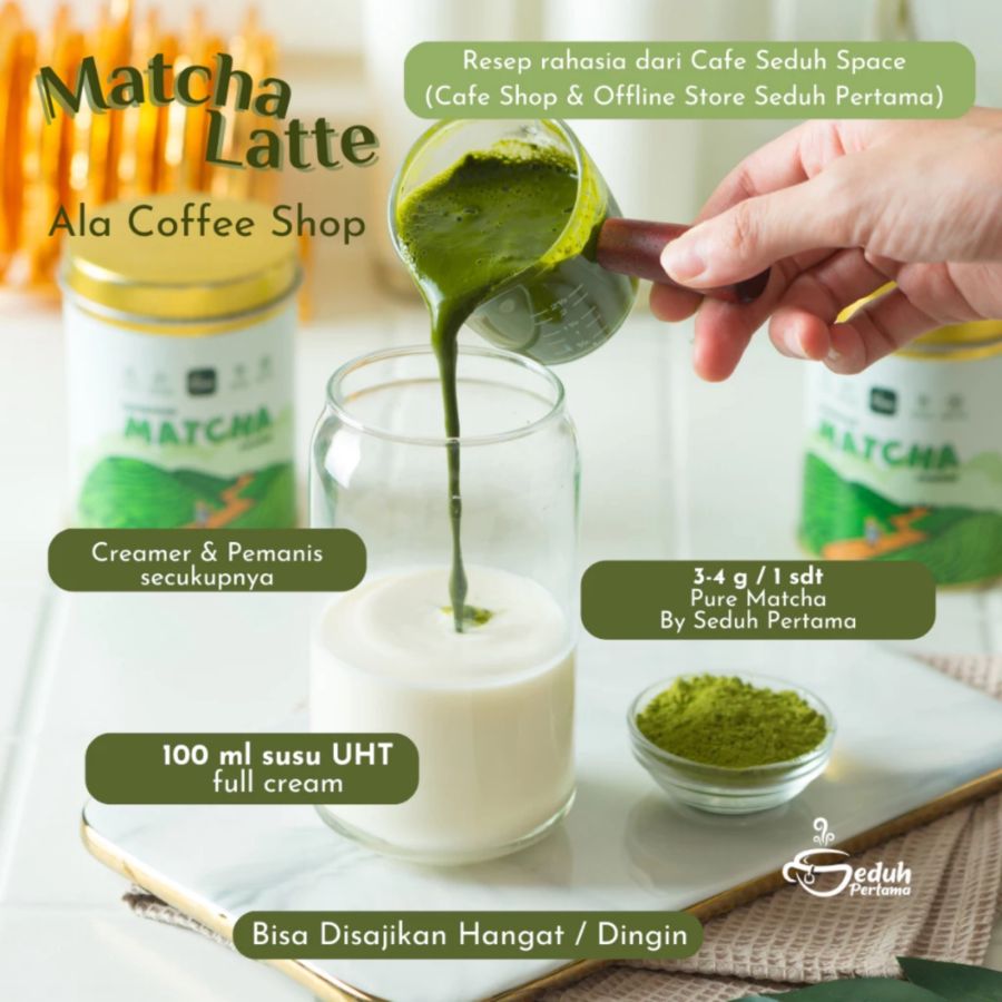 Seduh Pertama 100% Pure Uji Matcha Japan Premium Grade Toples 100gram