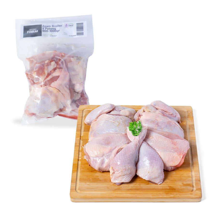 Ayam Broiler 8 Potong Astro Farm 900-1000gram 1pcs