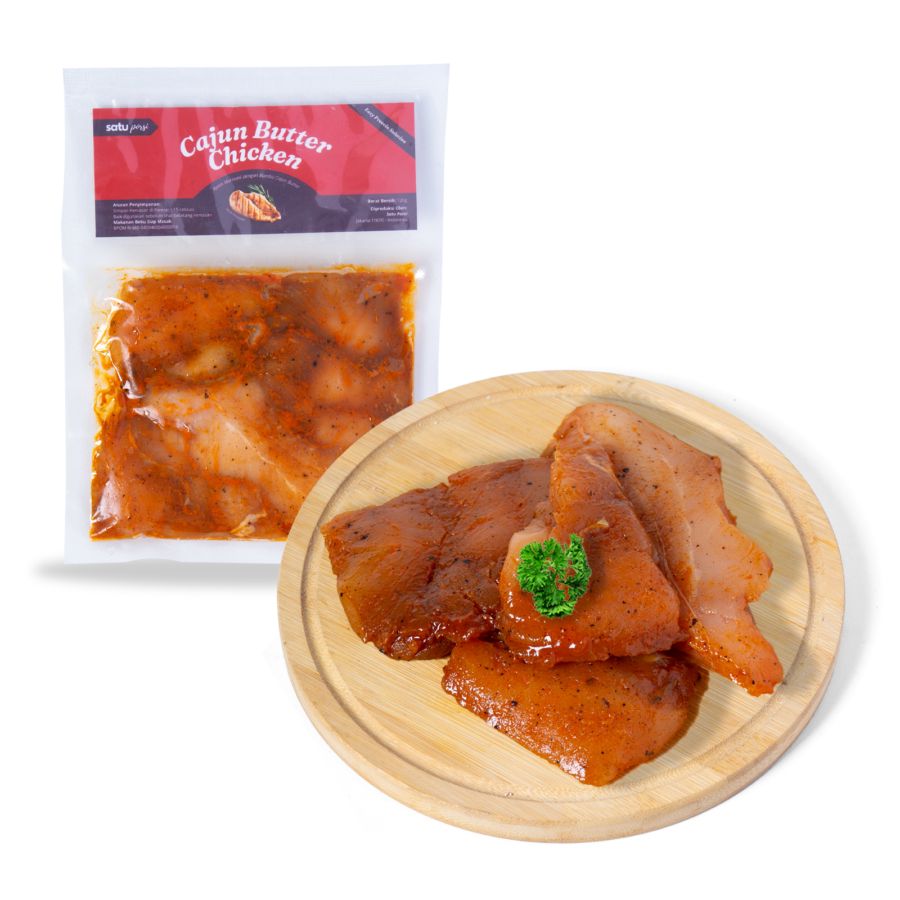 (Satu Porsi) Ayam Marinasi dengan Saus Cajun Butter 120gram 1pcs