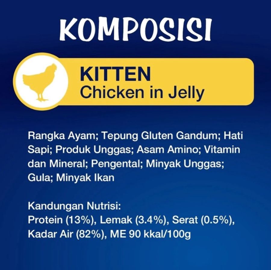 FELIX Chicken Kitten Makanan Kucing Basah 85gram