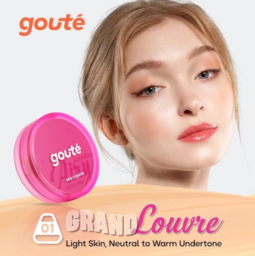 Goute Satin Stay Airy Perfection 01 Grand Louvre Cushion 20gram