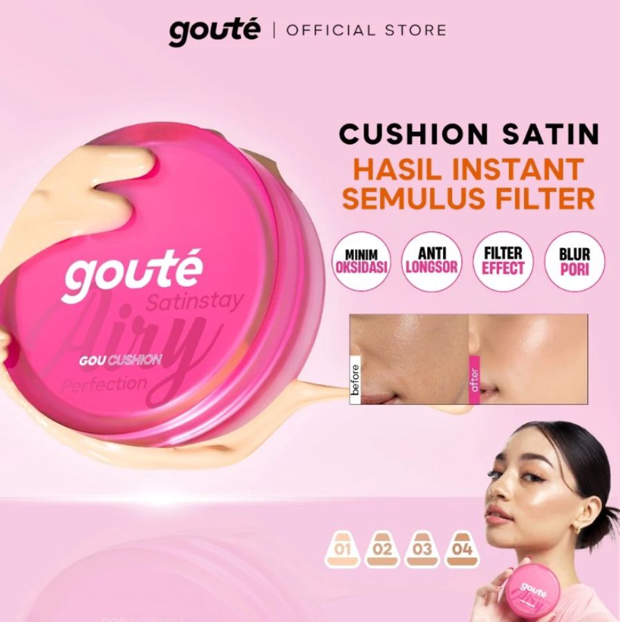 Goute Satin Stay Airy Perfection 01 Grand Louvre Cushion 20gram