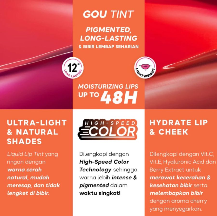 Goute Moisturizing 01 Pylons Peach Lip Tint 10ml