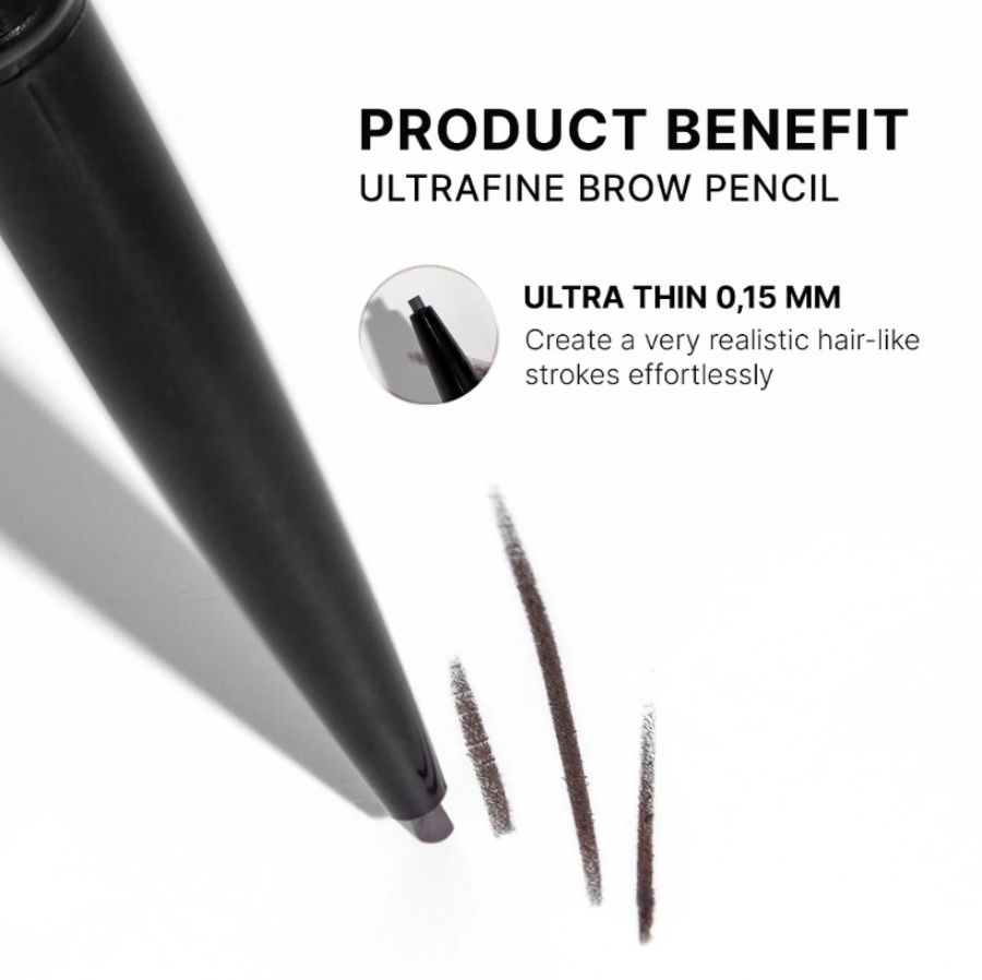 KIVA Ultrafine Dark Brown Brow Pencil 1pcs