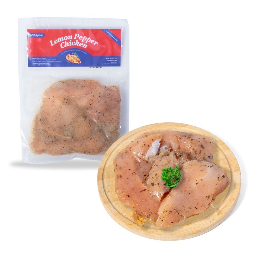 (Satu Porsi) Ayam Marinasi dengan Saus Lemon Pepper 120gr 1pcs