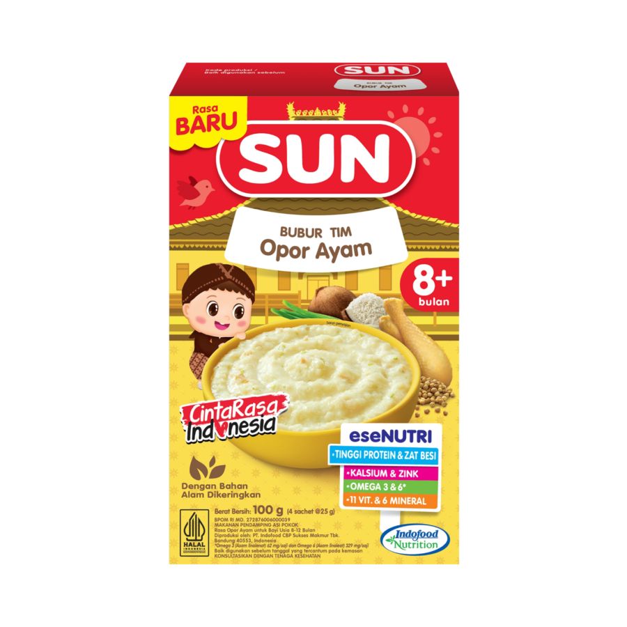SUN Bubur Tim Opor Ayam Box MPASI 8+ Bulan 100gram