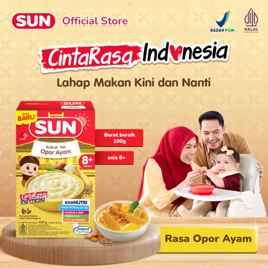 SUN Bubur Tim Opor Ayam Box MPASI 8+ Bulan 100gram