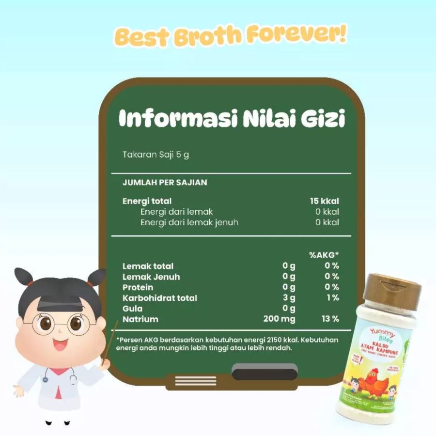 Yummy Bites Kaldu Ayam Kampung MPASI 75gram