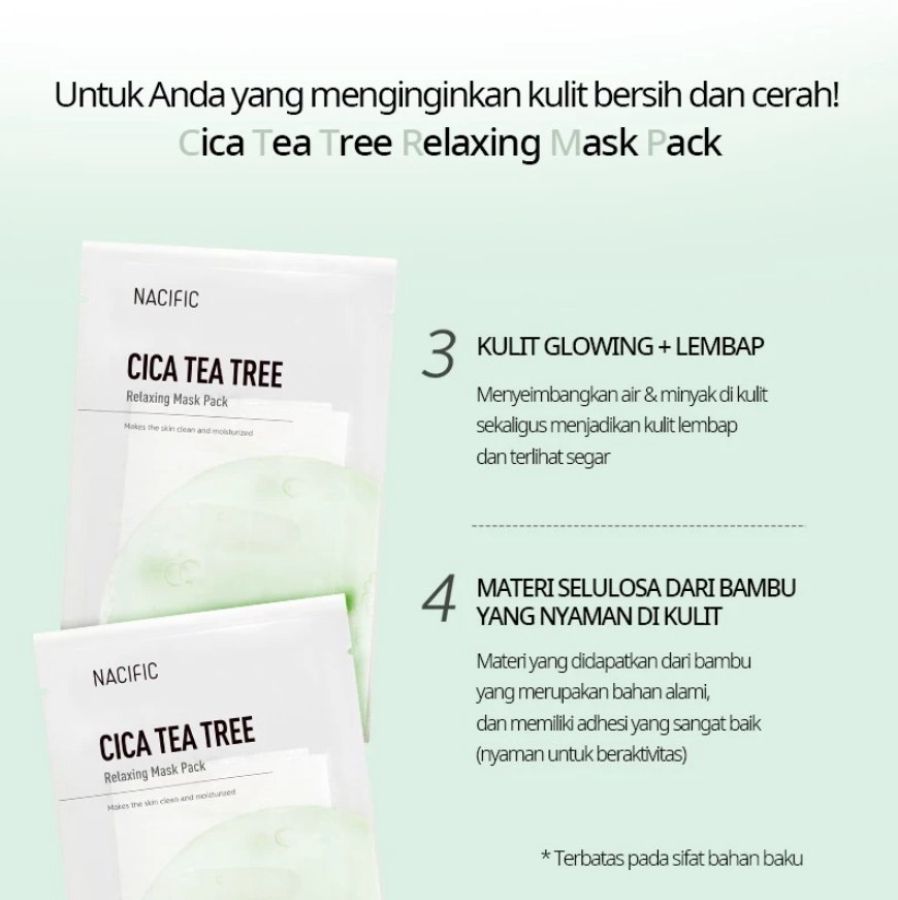 NACIFIC Cica Tea Tree Relaxing Sheet Mask 30gram