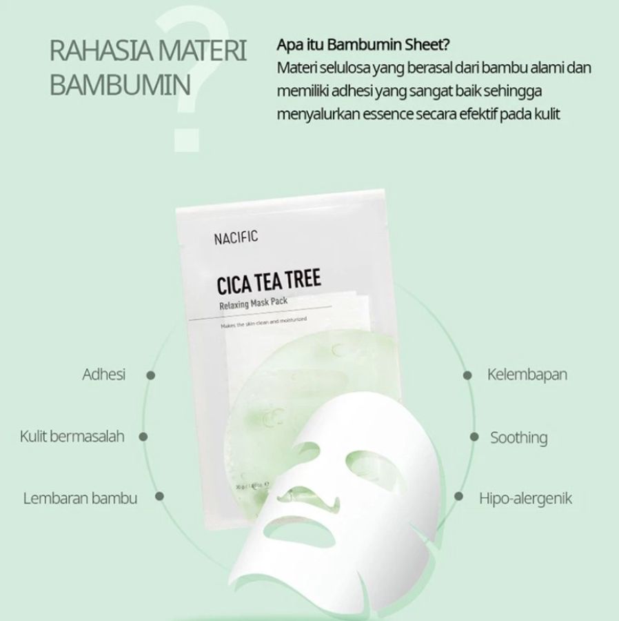 NACIFIC Cica Tea Tree Relaxing Sheet Mask 30gram