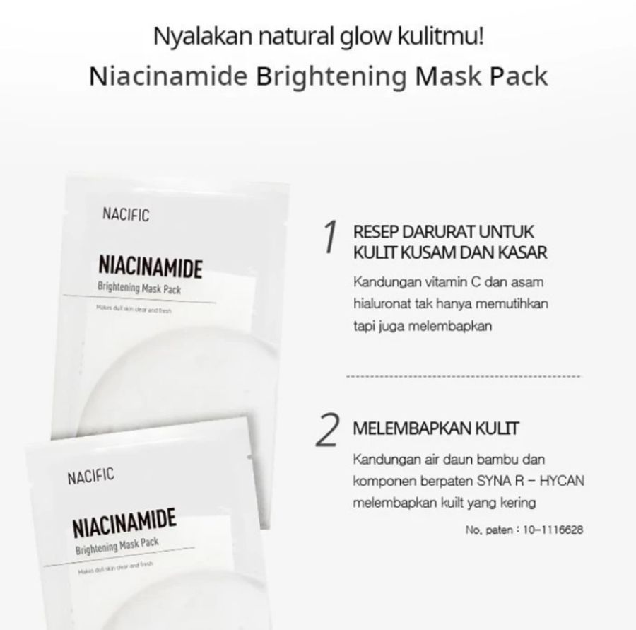 NACIFIC Niacinamide Brightening Sheet Mask 30gram