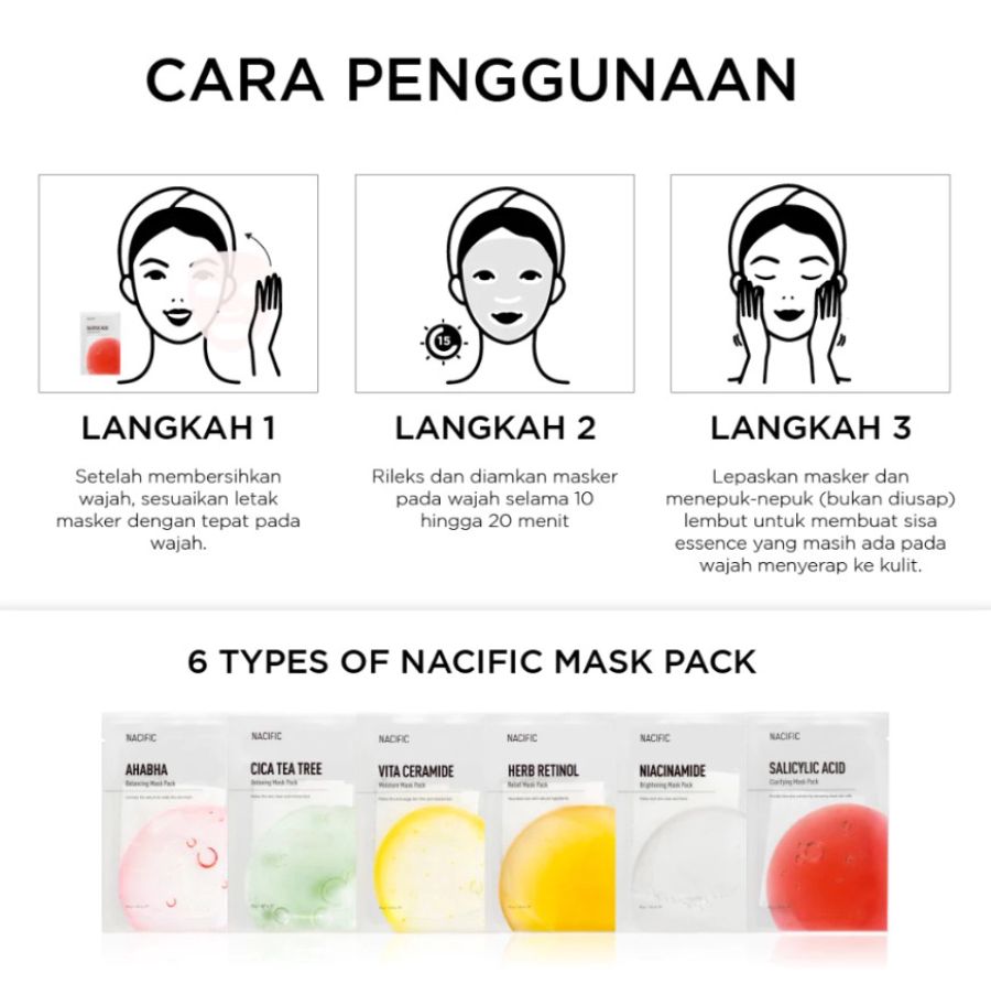 NACIFIC Salicylic Acid Clarifying Sheet Mask 30gram