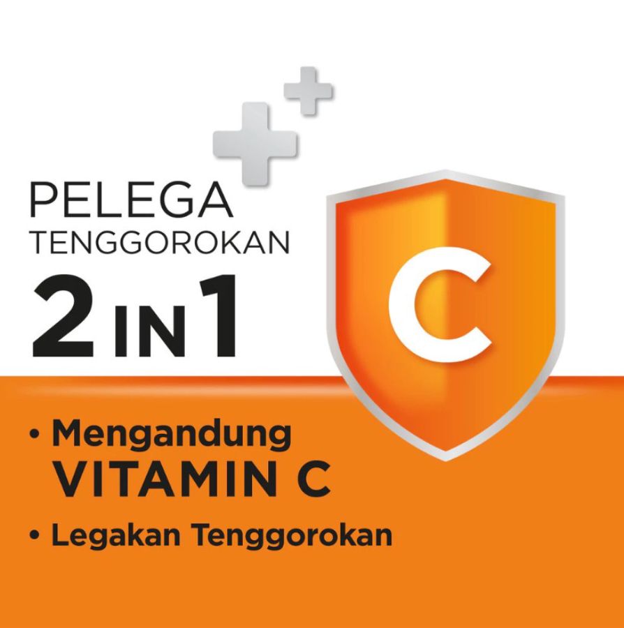 Strepsils Vitamin C Jeruk Permen Sakit Tenggorokan 8butir