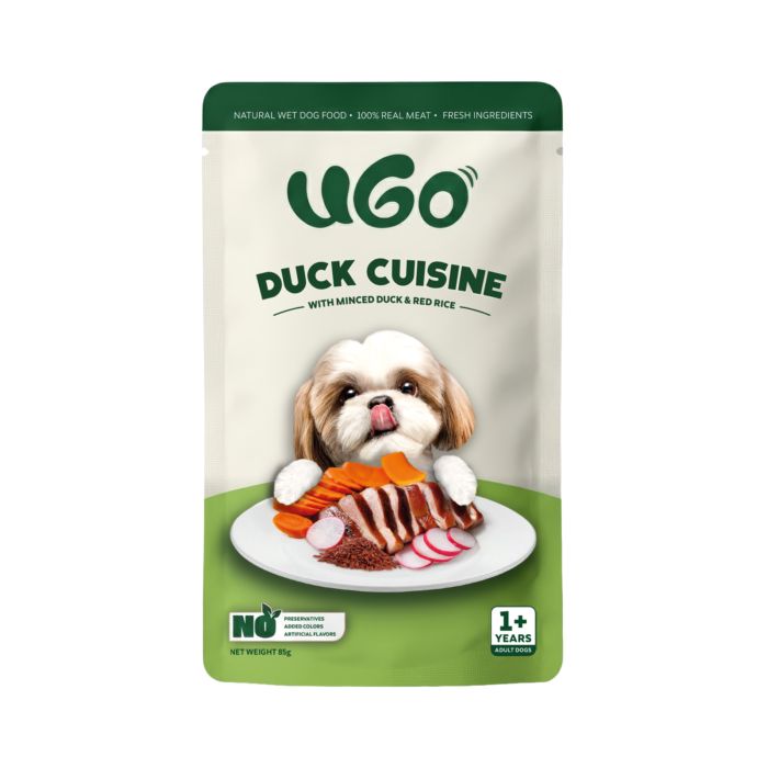 Ugo Fresh Duck Cuisine Adult Makanan Anjing Basah Pouch