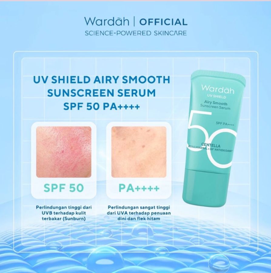 Wardah UV Shield Airy Smooth Sunscreen Serum SPF 50 PA++++ 25ml