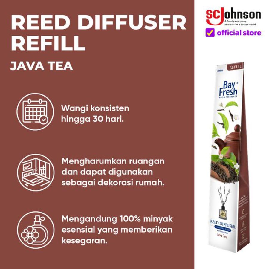 Bayfresh Java Tea Reed Diffuser Refill 30ml