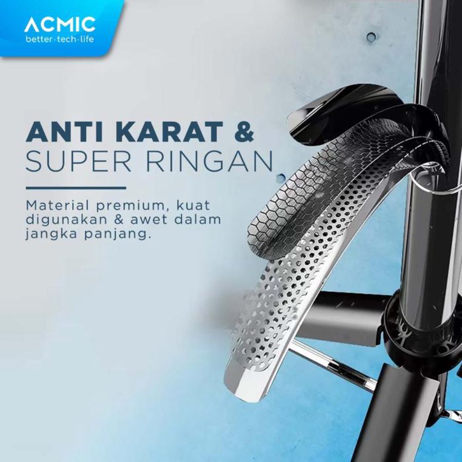 ACMIC 360° Rotating Moving Tongsis Tripod Quadpod 4 Kaki Bluetooth Remote Selfie Stick180 cm QR18 1pcs