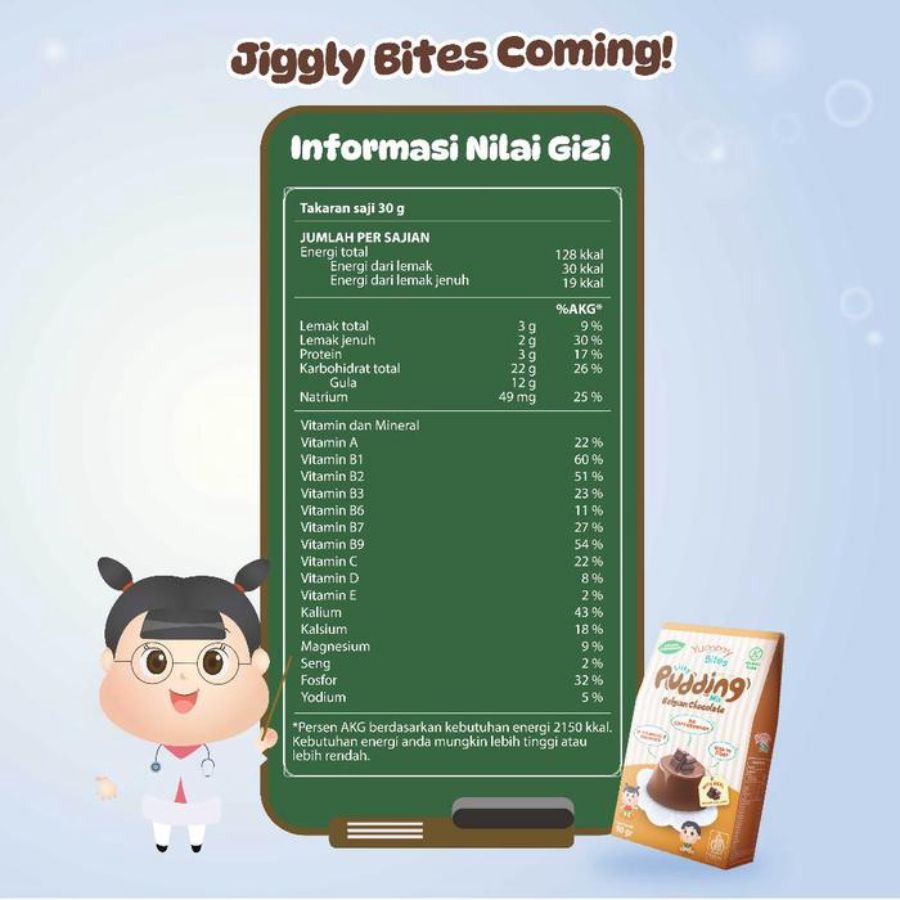 Yummy Bites Silky Pudding Mix Belgian Chocolate MPASI 90gram