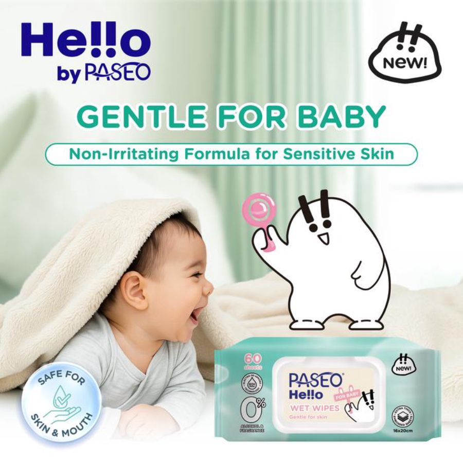 Paseo Hello Baby EDI Wet Wipes 60sheets