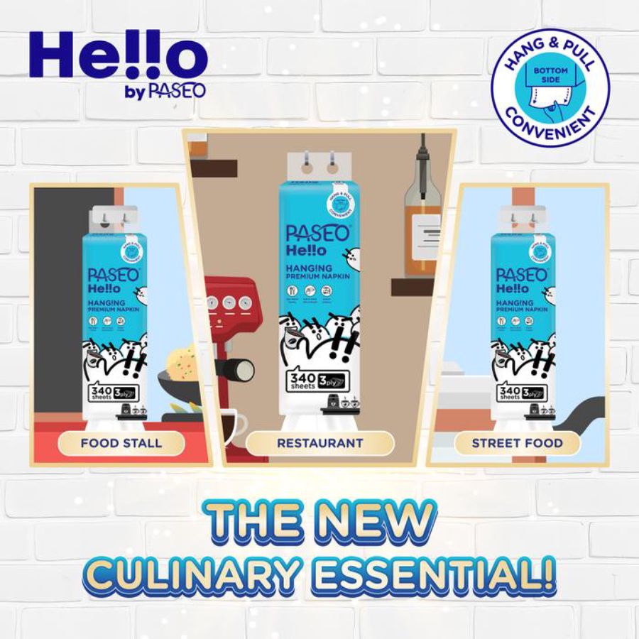 Paseo Hello Hanging Premium Napkin 340sheets