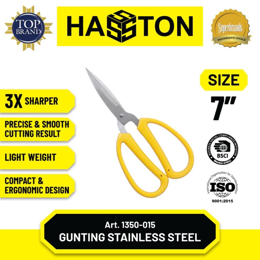 Hasston Yumace 1350-015 Gunting Stainless Steel 7 inch 1pcs