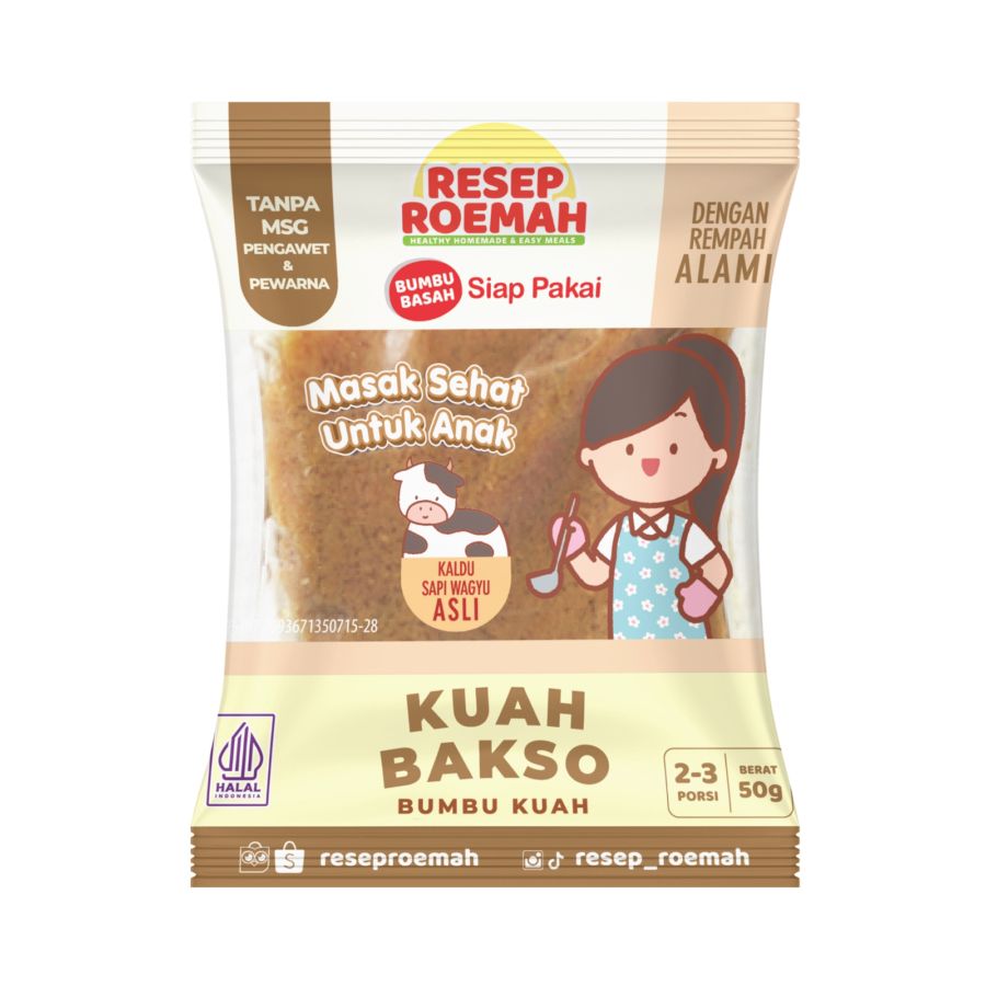 Resep Roemah Bumbu Instant Anak Kuah Bakso 50gram