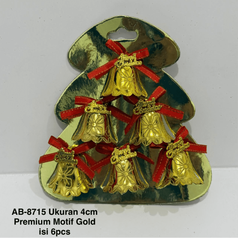 Lonceng Natal Emas 4.5cm