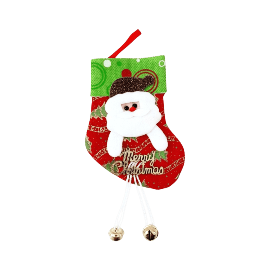 Kaos Kaki Natal Gantung Lonceng Santa