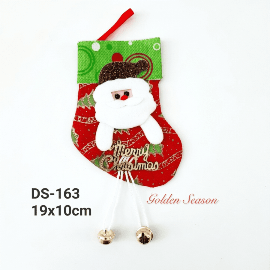Kaos Kaki Natal Gantung Lonceng Santa