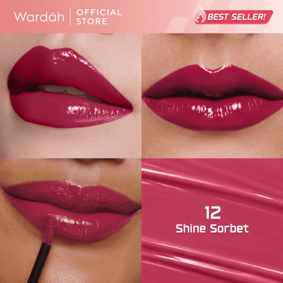 Wardah Glasting 12 Shine Sorbet Liquid Lip