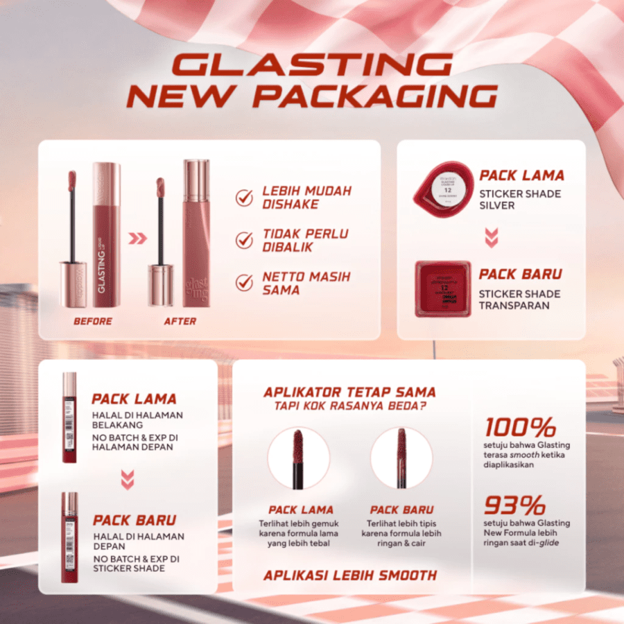 Wardah Glasting 12 Shine Sorbet Liquid Lip