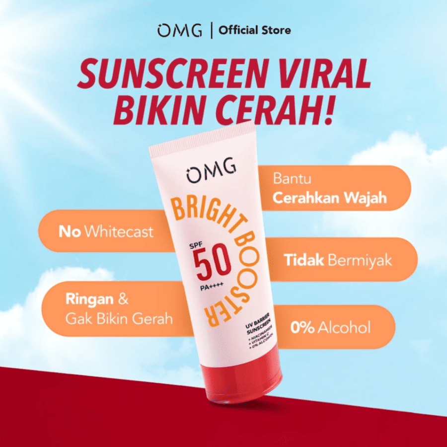 OMG Oh My Glow Bright Booster UV Barrier Sunscreen SPF 50 PA++++