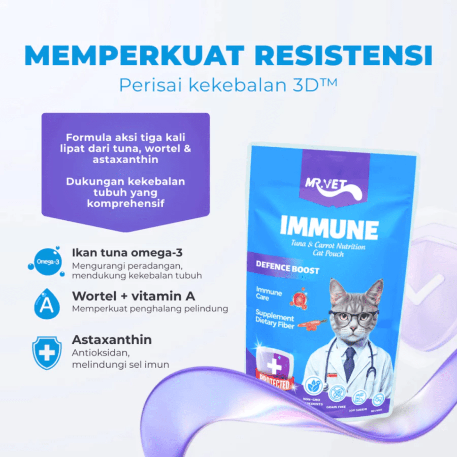 MrVet Immune Tuna Carrot Makanan Kucing Basah