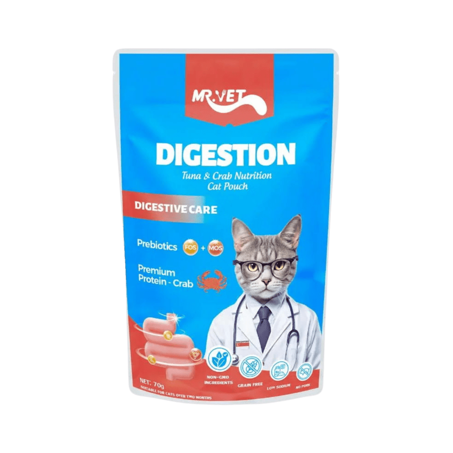MrVet Digestion Tuna Crab Makanan Kucing Basah