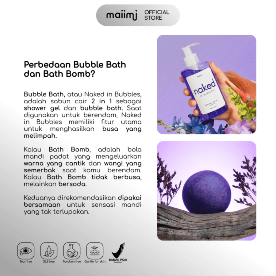 Maiimi Naked in Bubbles Soothing Lavender Bubble Bath