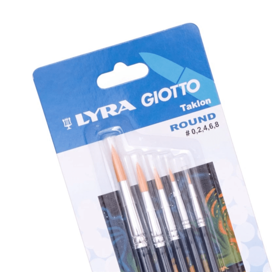 Lyra Round Brush Blue Set 0, 2, 4, 6, 8 Kuas Lukis